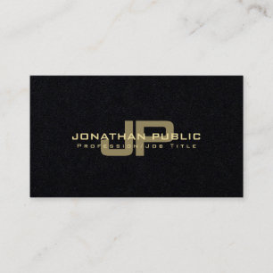 Carte De Visite Élégant professionnel Moderne Monogramme Plain ten