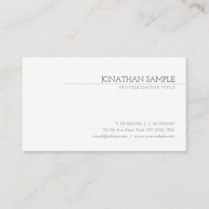 Carte De Visite Élégant Professionnel Moderne Simple Plaine tendan
