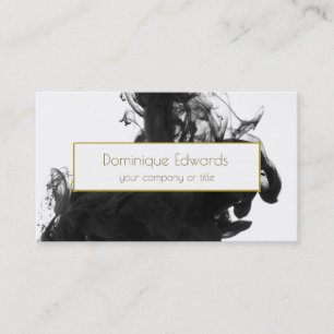 Carte De Visite Élégant professionnel noir d'encre personnelle or
