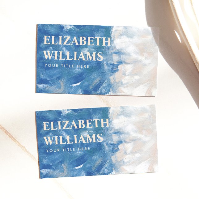 Carte De Visite Elégant professionnel Océan Abstrait (Créateur téléchargé)