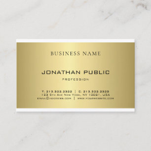 Carte De Visite Élégant professionnel or look moderne élégant
