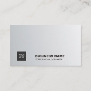 Carte De Visite Élégant professionnel Silver Simple Chic Plain