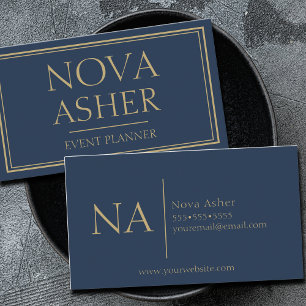 Carte De Visite Élégant Professionnel Simple Minimaliste Monogramm