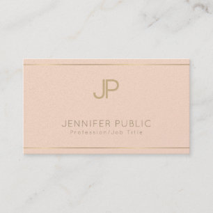 Carte De Visite Élégant professionnel tendance Plaine de luxe Mono