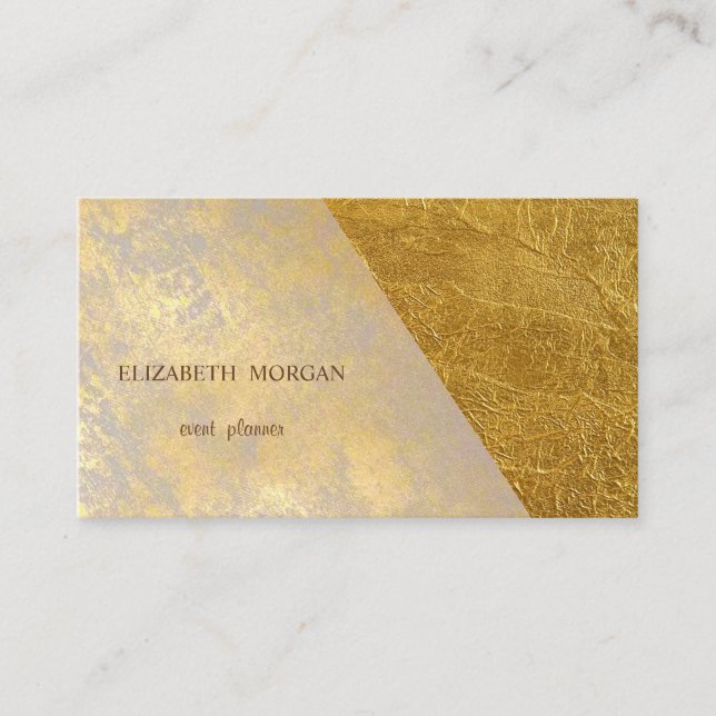 Carte De Visite Elégant Proffesional élégant, Faux Gold (Devant)