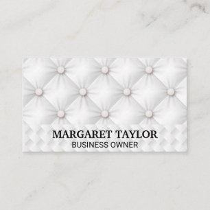 Carte De Visite Elégant rembourrage blanc   Motif de tissage