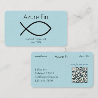 Carte De Visite Elégant restaurant de fruits de mer | Logo de pois
