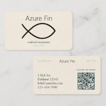 Elégant restaurant de fruits de mer | Logo de pois