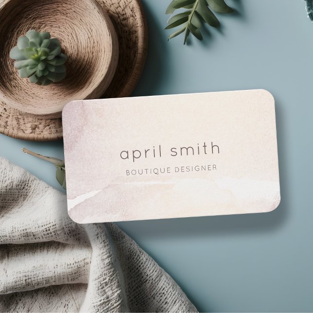 Carte De Visite Elégant Rose Abstrait Gold Purple Aquarelle (Créateur téléchargé)