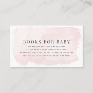 Carte De Visite Elegant rose Baby shower d'aquarelle demande de ré