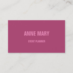 Carte De Visite Élégant rose Couleur personnalisée Couleur brillan