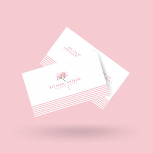Carte De Visite Elégant rose doux pois Fleurs - Bus personnalisé
