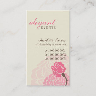 CARTE DE VISITE élégant :: rose élégant crème rose
