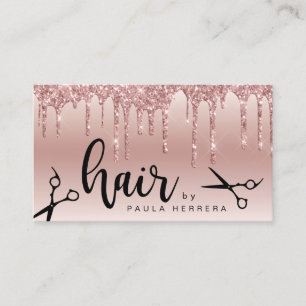 Carte De Visite Elégant rose en cuivre parties scintillant or gout