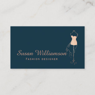 Carte De Visite Elégant Rose Gold Fashion Designer