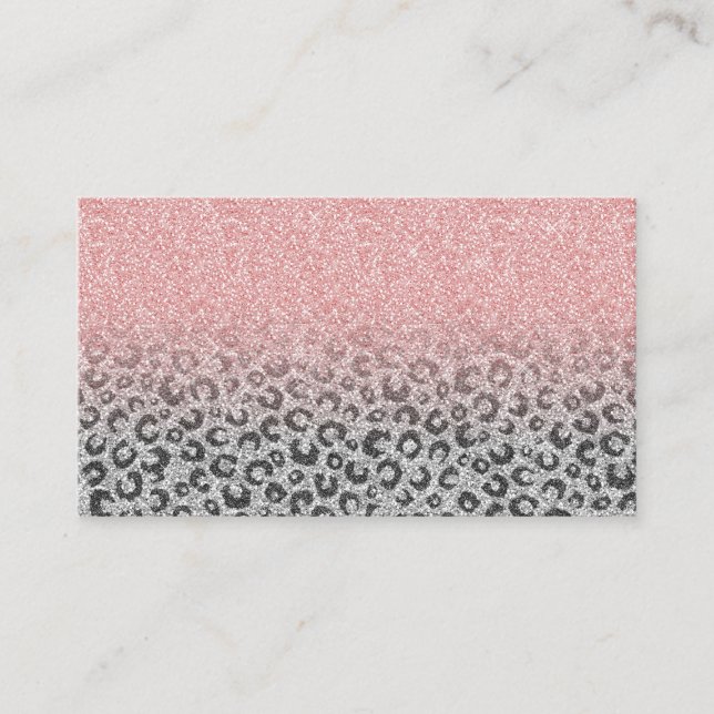 Carte De Visite Élégant Rose Gold Parties scintillant Empreinte de (Devant)