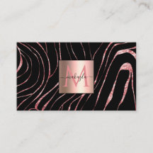 Élégant Rose Gold Tiger rayé noir