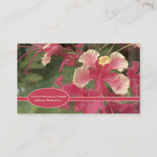 Carte De Visite Elégant rose jaune Aquarelle Fleurs Personnaliser