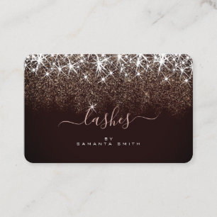 Carte De Visite Élégant Rose lumineux Parties scintillant or Las