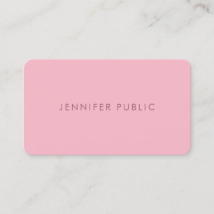 Carte De Visite Élégant rose pâle Modèle de design propre Joli hau