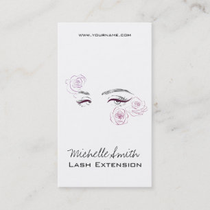 Carte De Visite Elégant rose Roses Floral Aquarelle Beauté Salon