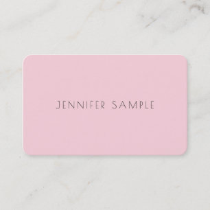 Carte De Visite Elégant rose Simple Professionnel Plat Luxe Chic