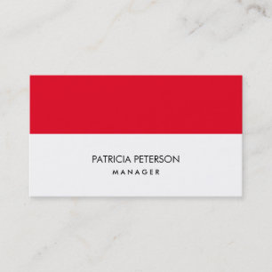 Carte De Visite Élégant Rouge blanc brut rayures Professionnel