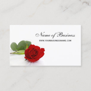 Carte De Visite Élégant Rouge Rose Professionnel Rouge et Blanc Fl