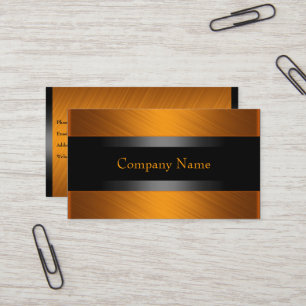 Carte De Visite Élégant rouille orange avec noir