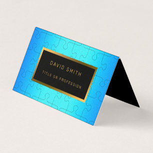 Carte De Visite Élégant Royal Blue Metal