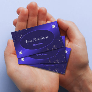 Carte De Visite Élégant Royal Blue Sparkle Parties scintillant Éto