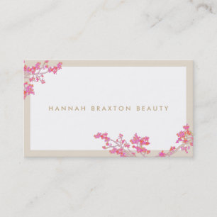 Carte De Visite Elégant Salon de Beauté d'Art Floral Fleurs Roses