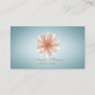 Carte De Visite Élégant salon de beauté professionnel chic Lotus