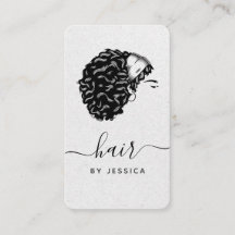 Elégant Salon des cheveux Gris Kraft Papier Afro H