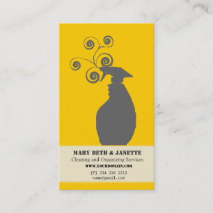 Carte De Visite Élégant Service De Ménage Organisé