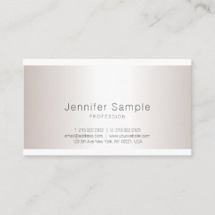 Carte De Visite Élégant Silver Moderne Simple Belle Salon de Beaut