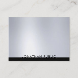 Carte De Visite Elégant Silver Professional Moderne Modèle de luxe