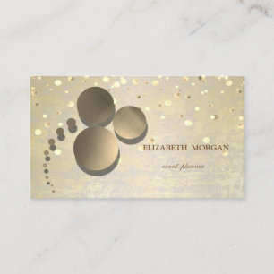 Carte De Visite Élégant Simple,Points ,Confettis