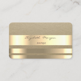 Carte De Visite Élégant Simple,Rustique,Rayé Kraft