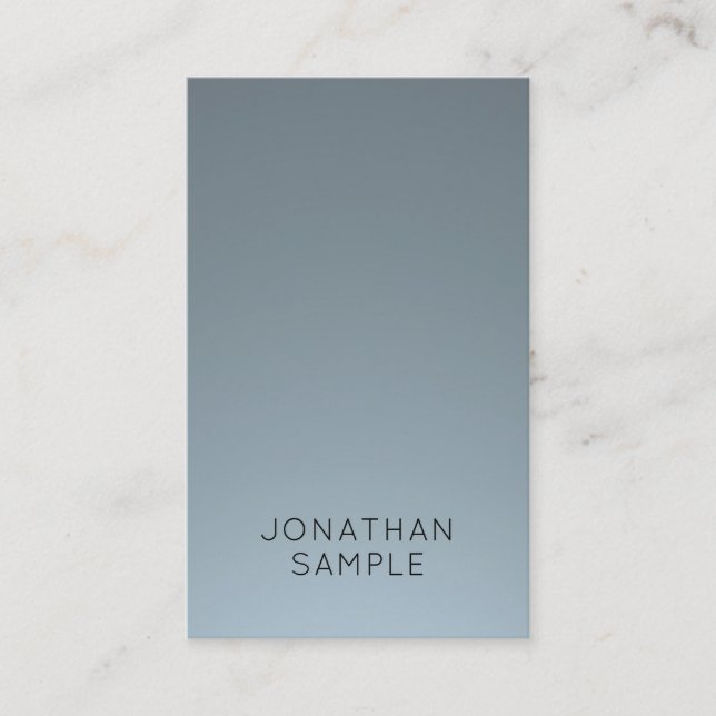 Carte De Visite Elégant Simple Vertical Design Moderne Luxe Plaine (Devant)