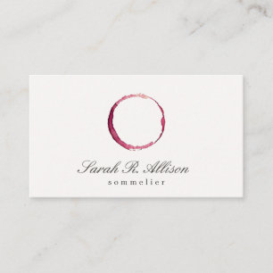 Carte De Visite Elégant sommelier à tôle de vin