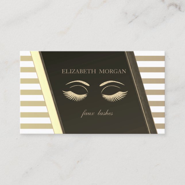 Carte De Visite Élégant, Sophistiqué, Étalé, Faux Lashes (Devant)
