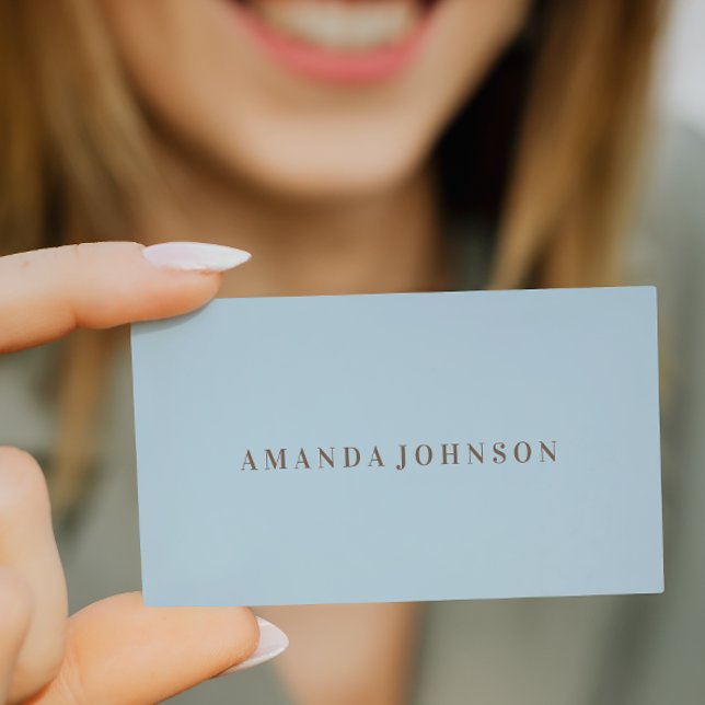 Carte De Visite Elégant Spa Fille Day et Salon bleu pâle (Créateur téléchargé)