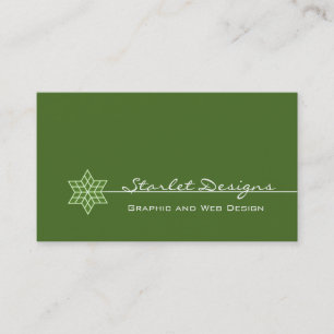 Carte de visite élégant Starlet, Lime Green