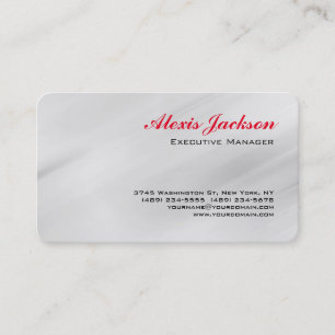 Carte De Visite Élégant style contemporain moderne gris rouge