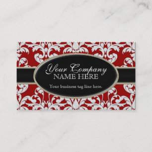 Carte De Visite Élégant style floral luxueux et luxueux, le Damask