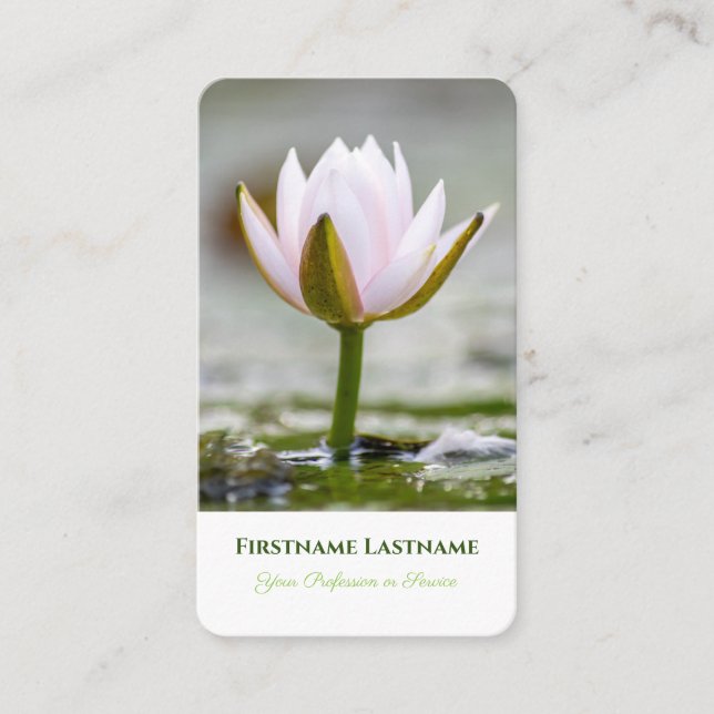 Carte De Visite Élégant style nénuphar 100% naturel d'eau organiqu (Devant)