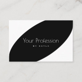 Carte De Visite Élégant style noir et blanc Professionnel moderne