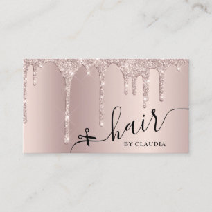 Carte De Visite Elégant style parties scintillant champagne goutt