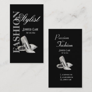 Carte De Visite Elégant styliste de mode avec Stilettos